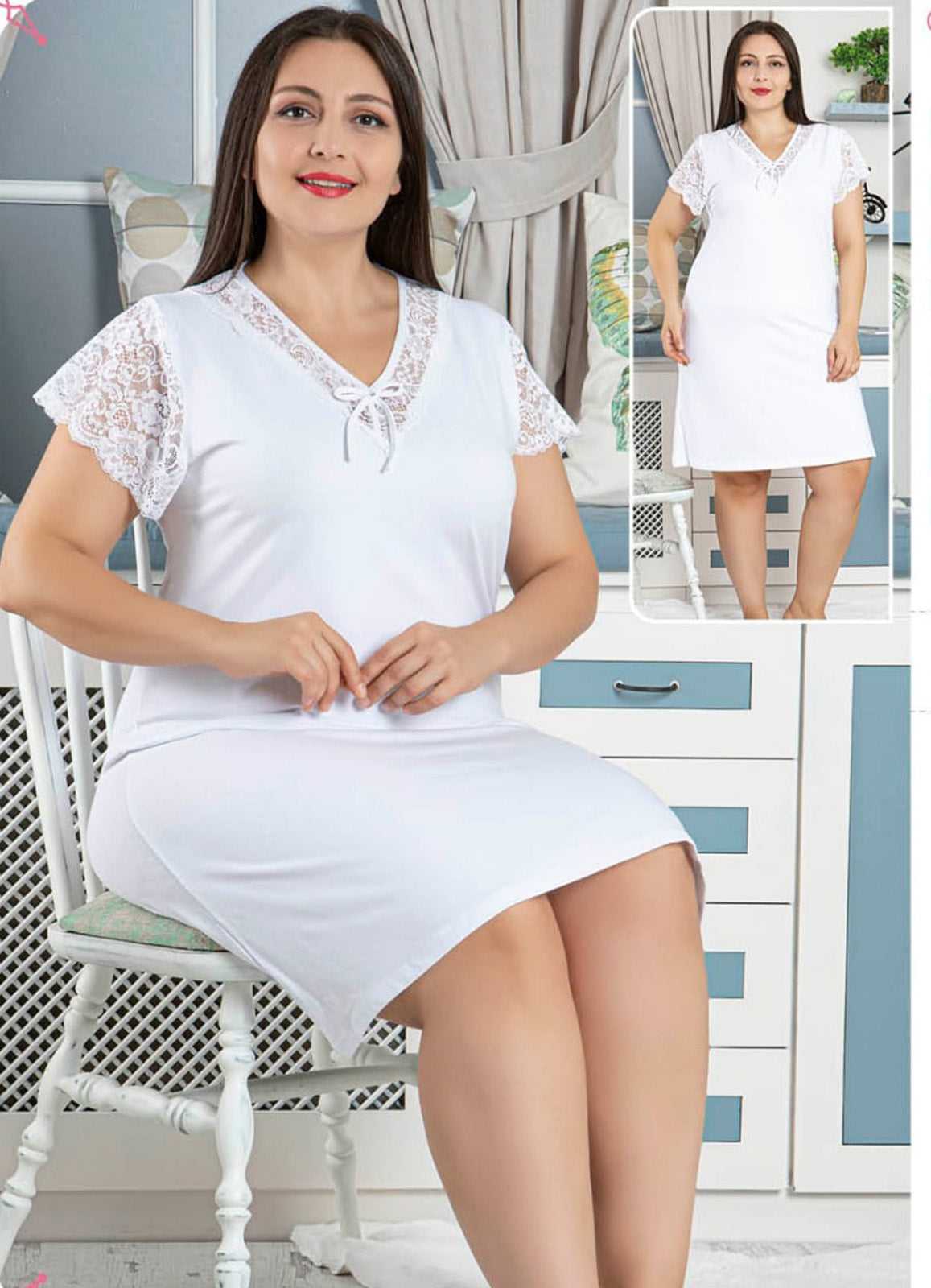Turkish Home Dress 42587 Long Summer - lebsyae